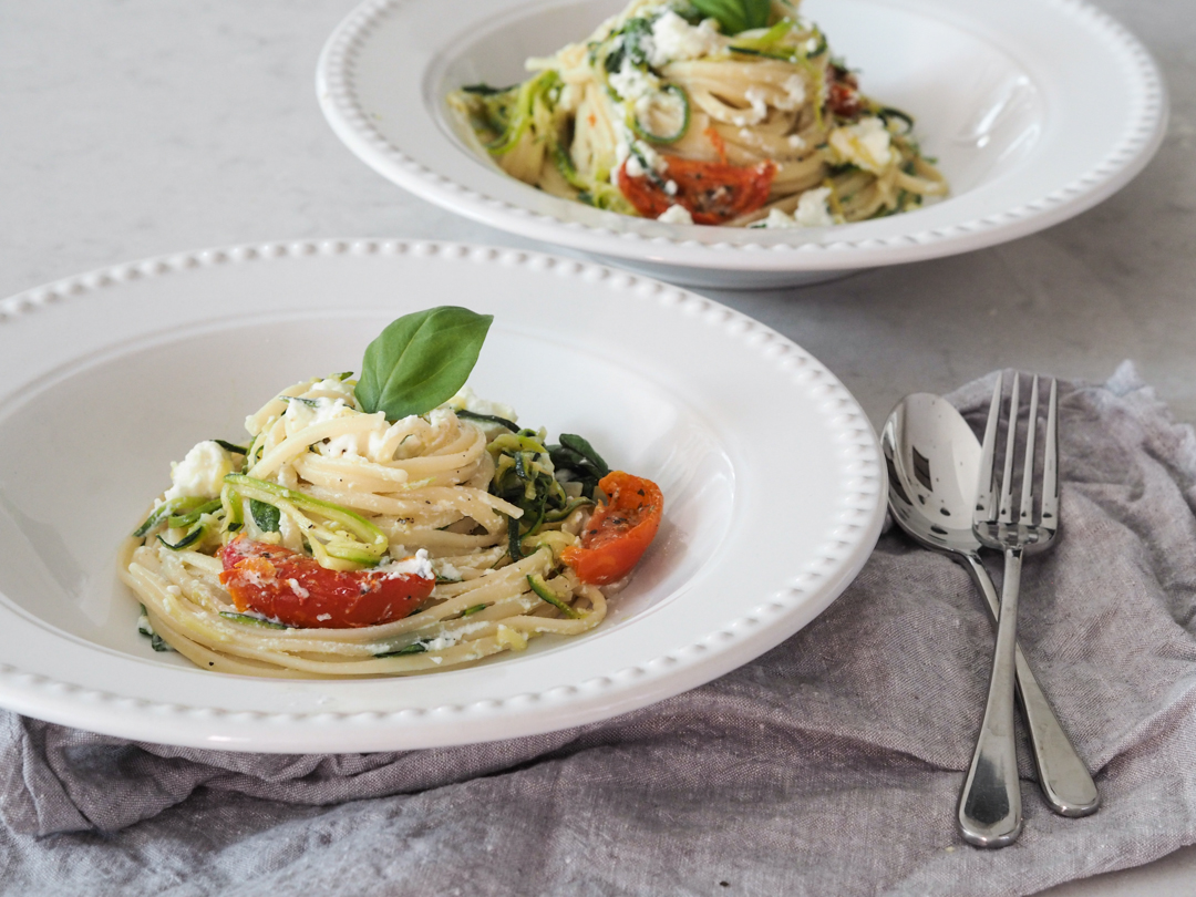 Courgette and ricotta pasta